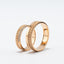 Individual model of wedding rings in 585 red gold