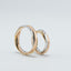 Individual model of wedding rings in rose, white and lemon gold 585