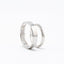 Individual model of wedding rings in white 585 gold