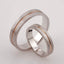 Індивідуальна модель обручок в білому родованому  та червоному золоті