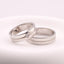 Individual model of wedding rings in white 585 gold