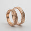 Individual model of wedding rings in 585 red gold