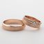 Individual model of wedding rings in 585 red gold