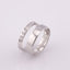 Individual model of wedding rings in white 585 gold