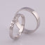 Individual model of wedding rings in white 585 gold