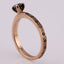“Vyshyvanka” Ring Model with a Black Diamond