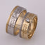 Individual model of wedding rings in white 585 gold