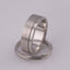 Individual model of wedding rings in white 585 gold