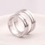 Individual model of wedding rings in white 585 gold