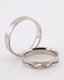 Individual model of wedding rings in white 585 gold