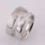 Individual model of wedding rings in white 585 gold