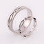Individual model of wedding rings in white 585 gold