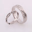 Individual model of wedding rings in white 585 gold