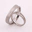 Individual model of wedding rings in white 585 gold