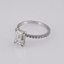 Individual ring model in 585 white gold