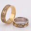 Individual model of wedding rings in white 585 gold