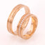 Individual model of wedding rings in white 585 gold