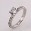 Individual ring model in 585 white gold